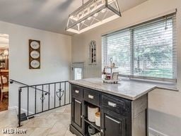 kitchen featuring a kitchen island