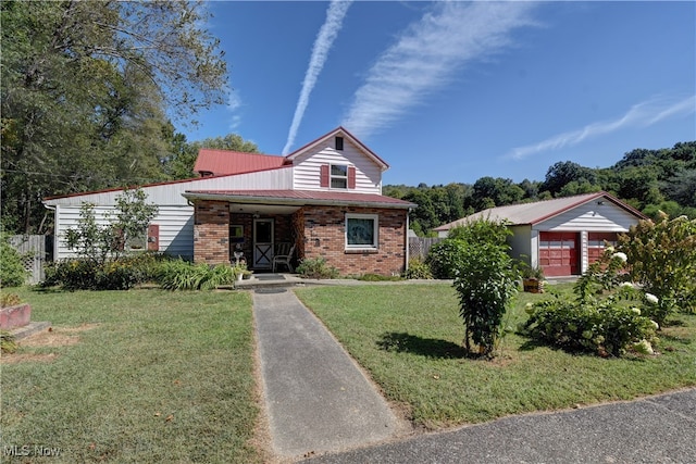 view of front of property with a front yard