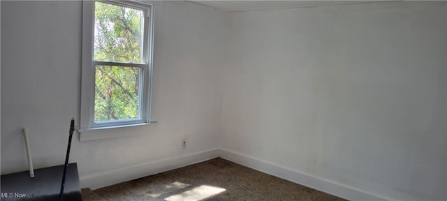 carpeted empty room featuring plenty of natural light