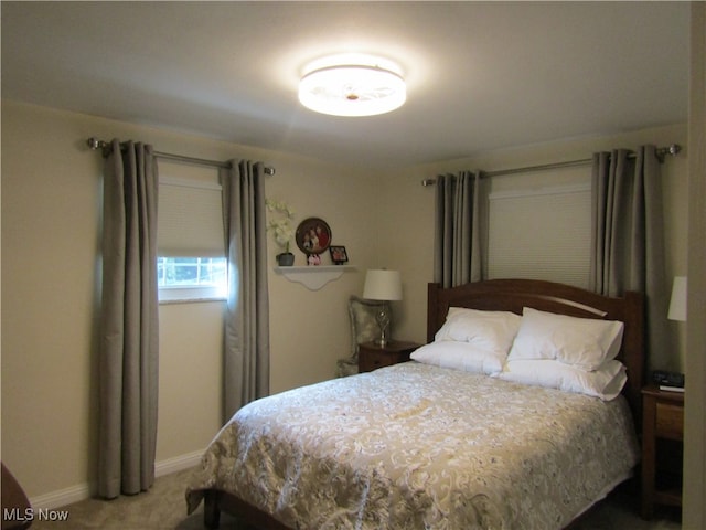 view of carpeted bedroom