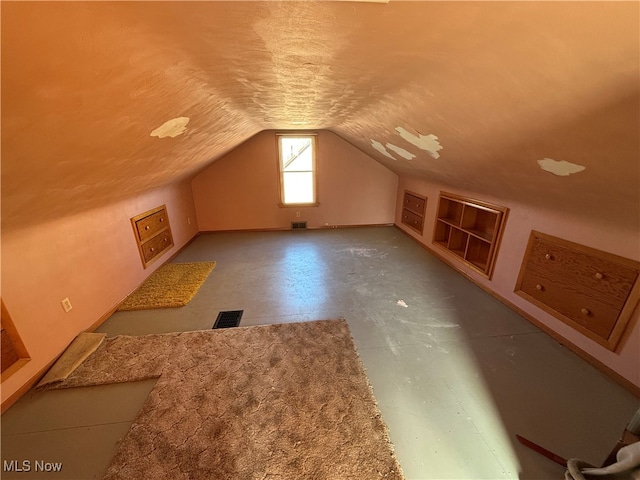 additional living space with lofted ceiling