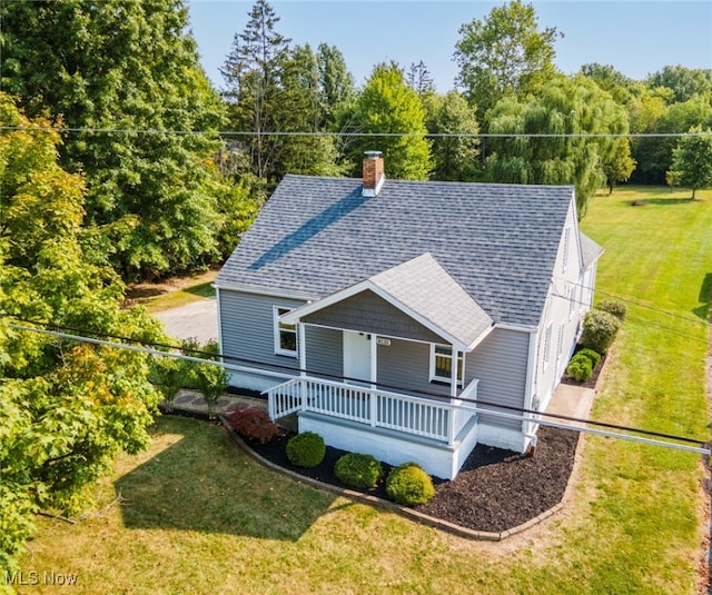 exterior space featuring a yard and a deck