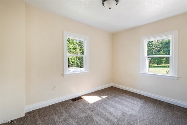 view of carpeted spare room