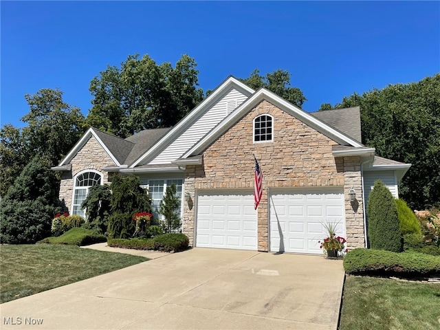 view of front property with a front lawn