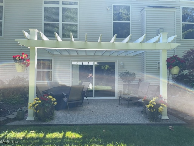 view of patio / terrace with a pergola