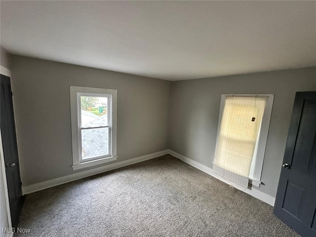 view of carpeted empty room