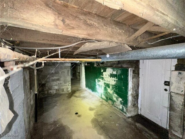 view of basement