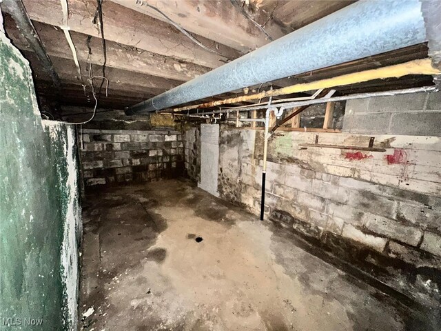 view of basement