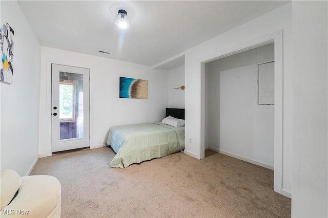 view of carpeted bedroom