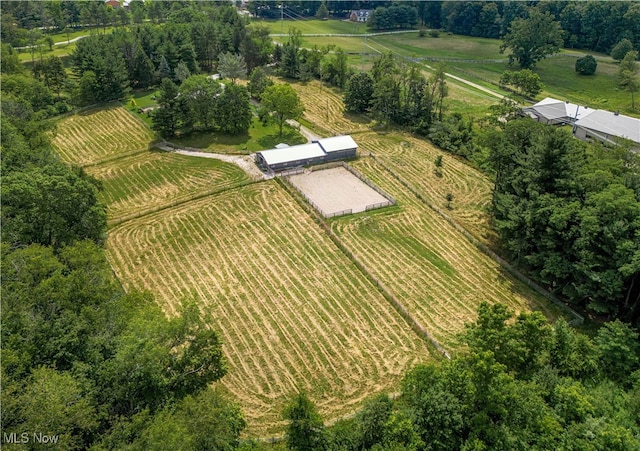 bird's eye view featuring a rural view