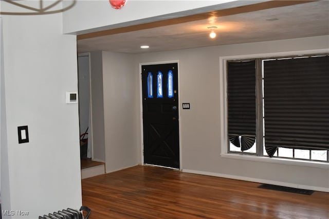 entryway featuring dark hardwood / wood-style floors