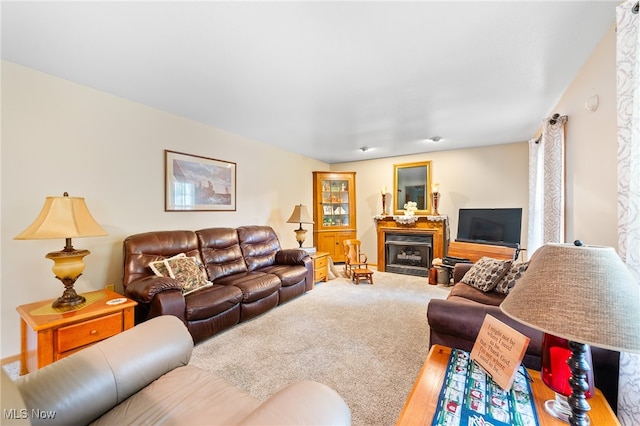 living room with hardwood / wood-style floors