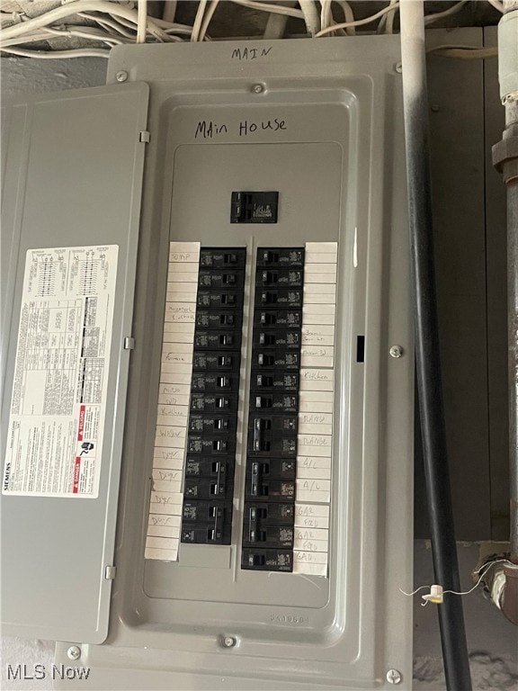 utility room featuring electric panel