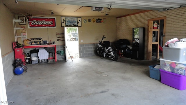 garage featuring a garage door opener