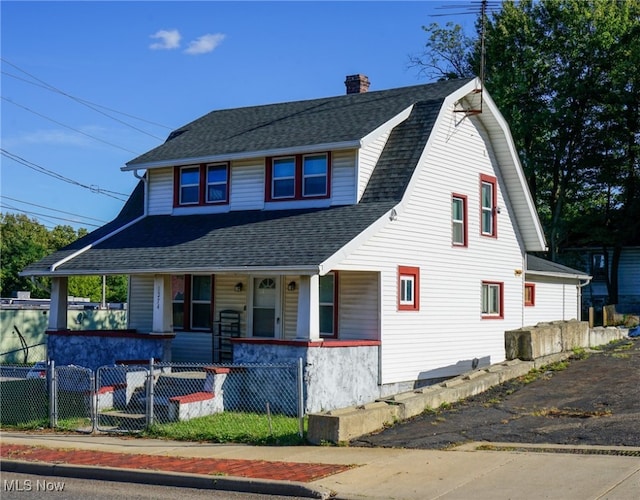 view of front facade with a porch