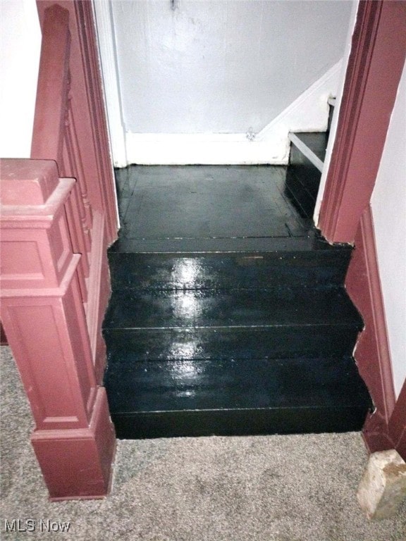 stairway with carpet