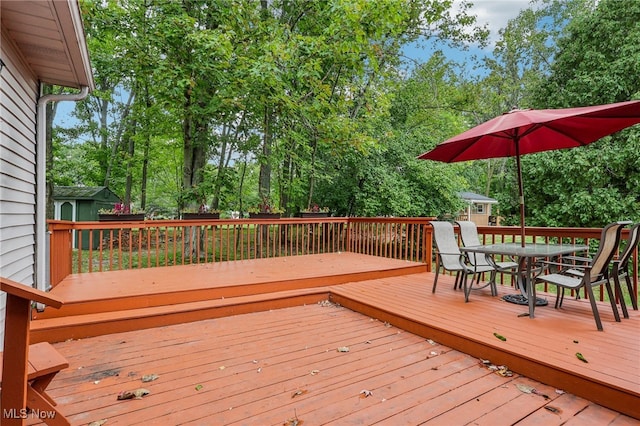 view of wooden terrace