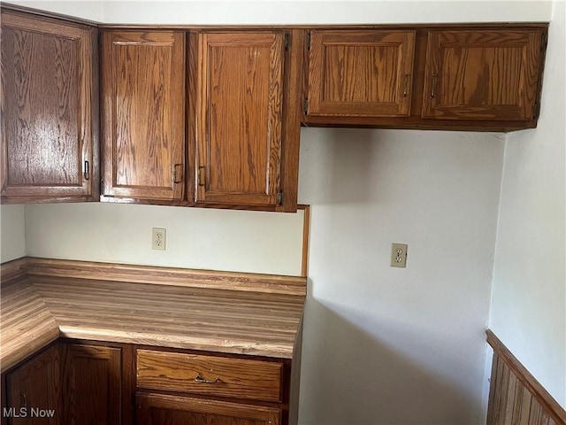 kitchen featuring light countertops