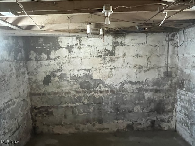 view of basement