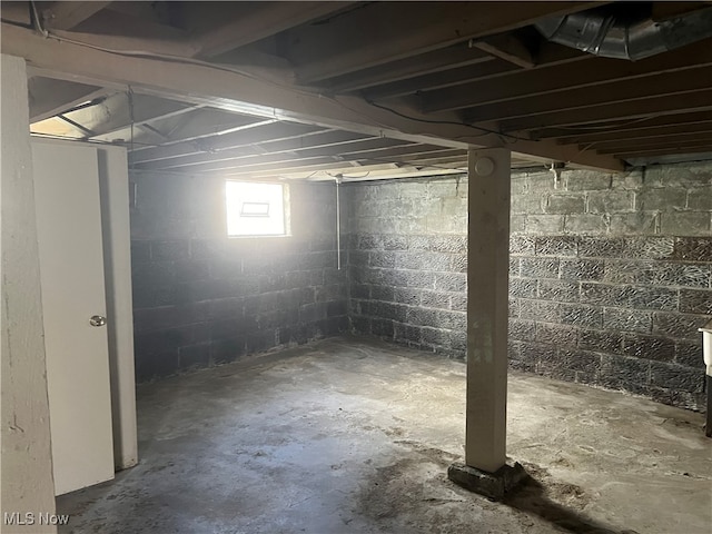 view of basement