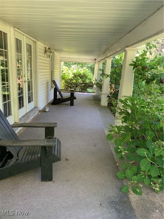 28815 State Route 7 N, Marietta, OH 45750 - view of patio / terrace with french doors and covered porch