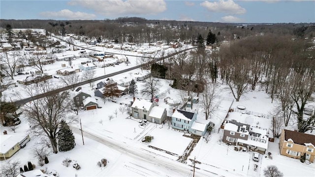 view of snowy aerial view