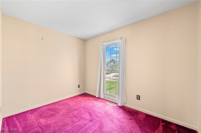 spare room featuring carpet floors