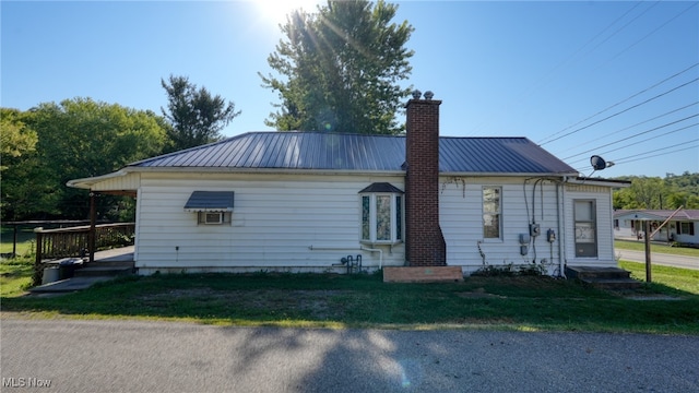 exterior space with a front yard