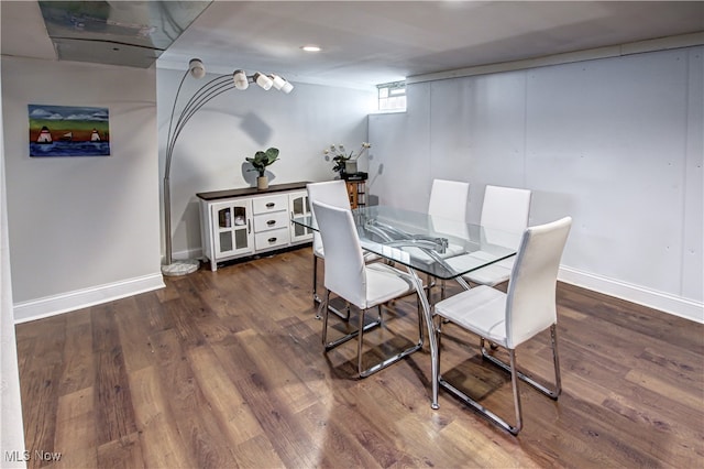 dining room featuring dark hardwood / wood-style floors