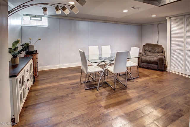 dining room featuring dark hardwood / wood-style floors