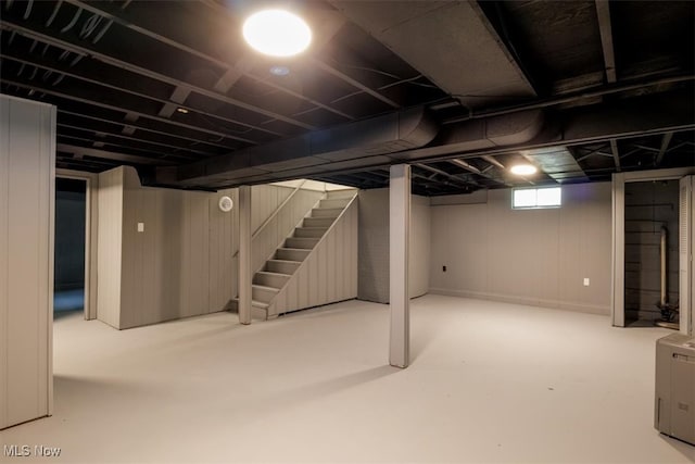 view of basement