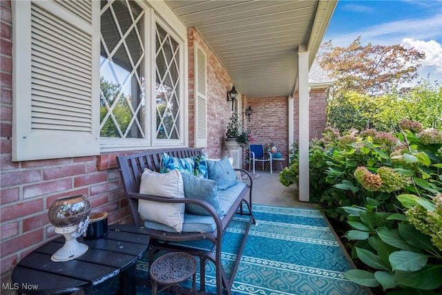 view of patio / terrace featuring covered porch