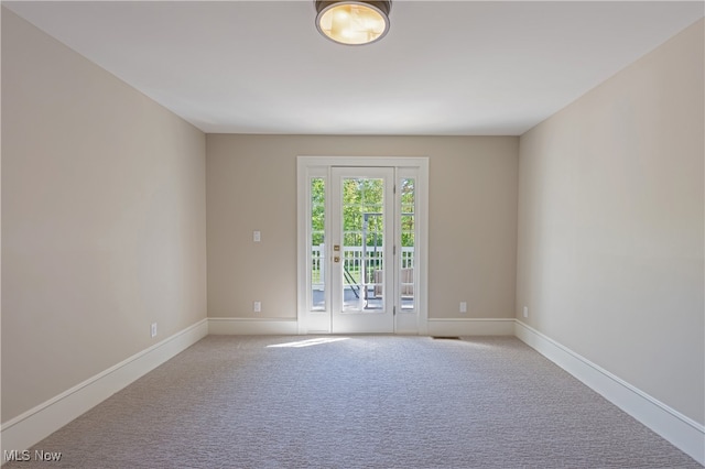 view of carpeted empty room