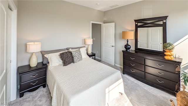 view of carpeted bedroom