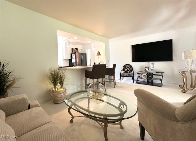 view of carpeted living room