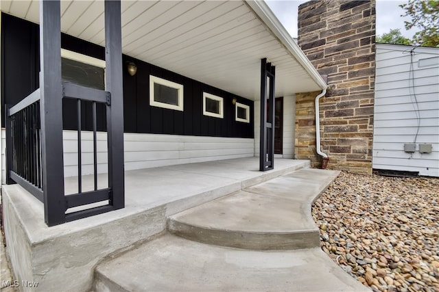 exterior space featuring a porch