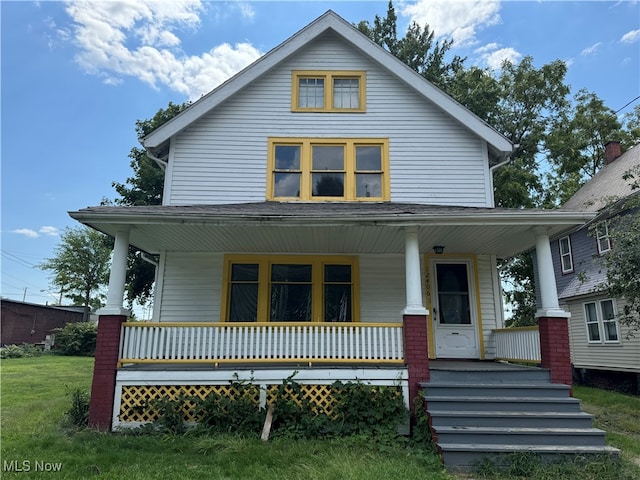 view of front of house featuring covered porch