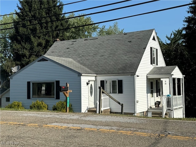 view of cape cod home