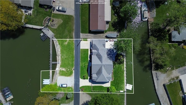 1909 N Nan Ave, Lakeside-Marblehead, OH 43440 - view of property location featuring a nearby body of water and property boundaries highlighted