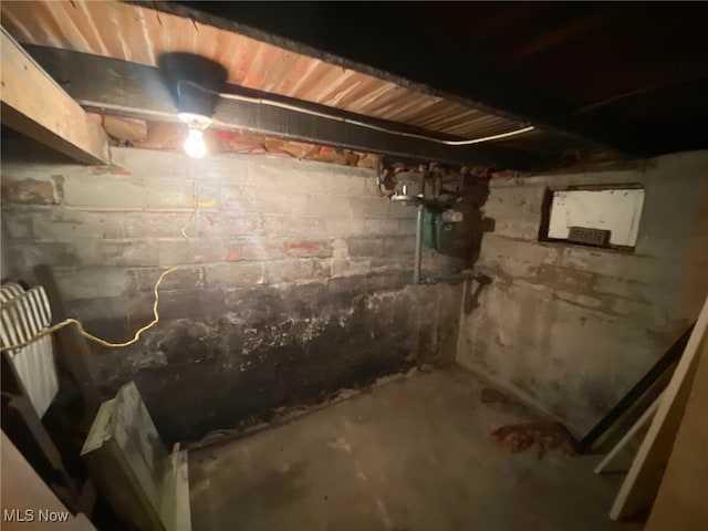 view of basement