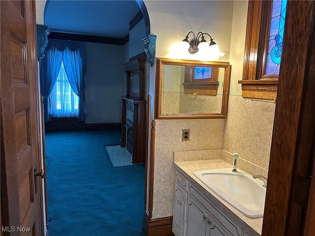 bathroom with vanity