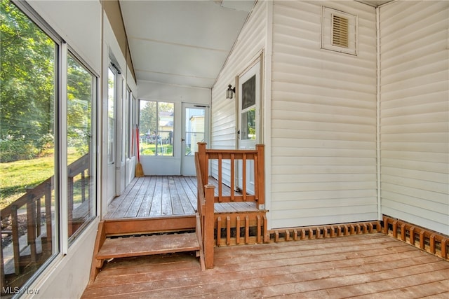 view of sunroom