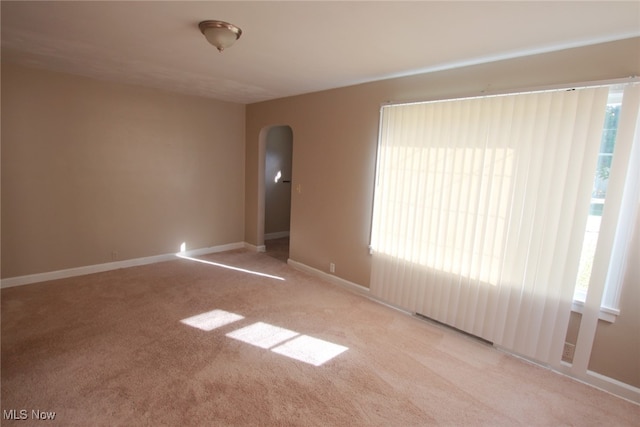 carpeted empty room featuring plenty of natural light