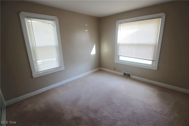 view of carpeted empty room