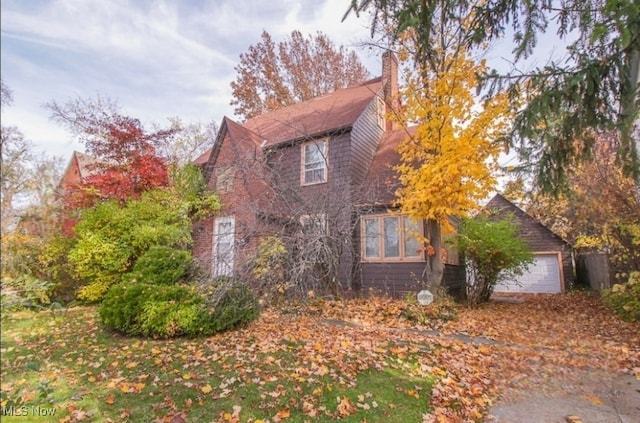 view of home's exterior with a garage