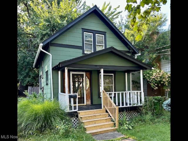 bungalow-style house with a porch