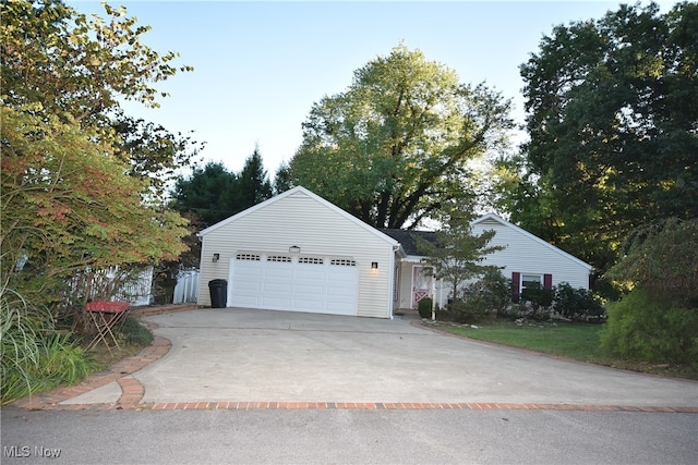 view of front of house featuring a garage