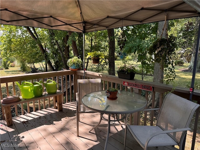 view of wooden terrace