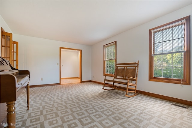 living area featuring a wealth of natural light