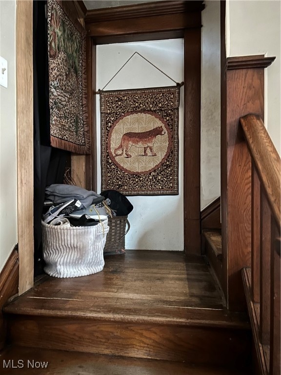 interior space with wood-type flooring